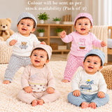 Fareto Baby Boys & Girls Full Sleeve Cotton Clothing Set | Pack of 2 Top & Pant Combo | Soft & Comfortable Daily Wear for Newborns (0–3 Months)(F818)