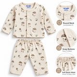 Fareto Baby Boys & Girls Full Sleeve Cotton Clothing Set | Pack of 2 Top & Pant Combo | Soft & Comfortable Daily Wear for Newborns (0–3 Months)(F816)
