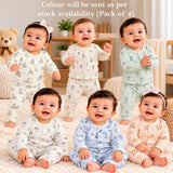 Fareto Baby Boys & Girls Full Sleeve Cotton Clothing Set | Pack of 2 Top & Pant Combo | Soft & Comfortable Daily Wear for Newborns (0–3 Months)(F816)