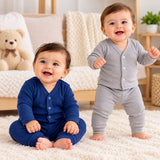 Fareto Baby Premium Winter Thermal Set | Front Open Full Sleeve Shirt & Pant | Soft, Warm & Comfortable | Pack of 2(F811)