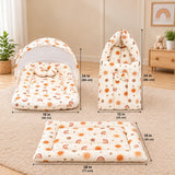 Fareto Newborn Baby 100% Muslin Cotton Sleeping Bag & Mosquito Net &Hand Carry Bed | Safe, Soft & Portable Baby Bed | Baby Bedding Set(0-1 Year)(F800)