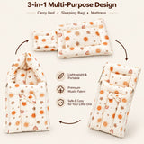 Fareto Newborn Baby 100% Muslin Cotton Bedding Set Combo | Sleeping Bag | Mattress with Net | Nest | Blanket | Hand Carry Bed & Bolster Set | (0-6 Months)(F812)