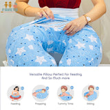 Fareto Baby Feeding Pillow with Detachable Cover Breast Feeding (0-24 Months)(Cloud Blue)