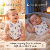 Fareto Newborn Baby Jabla | 100% Muslin Cotton | Sleeveless Front-Open Shirt | Pack of 2 | 0–3 Months(F829)