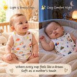 Fareto Newborn Baby Jabla | 100% Muslin Cotton | Sleeveless Front-Open Shirt | Pack of 2 | 0–3 Months(F828)