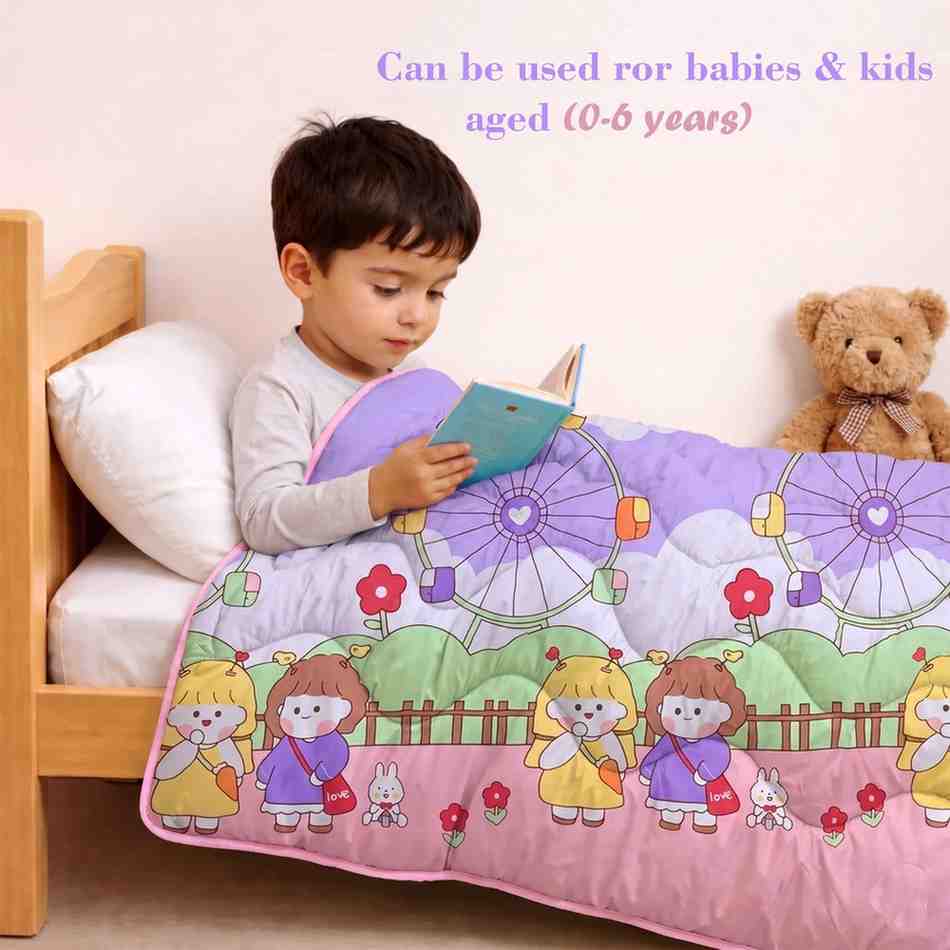 Fareto Baby & Kids Mirco Fiber Dohar Cum Blanket For All Season Use, Super Soft Comfortable For Kids Form (0 To 6 Years )(F766)