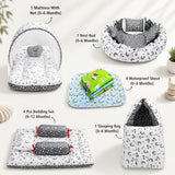 Fareto New Born Baby Bedding | Bed | Sleeping Bag | Essential (0-6 Months) (Pack of 15)(F50)