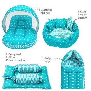 Fareto New Born Baby Premium Quality 101 Summer & Moderate Combo Baby Essentials All in 1(0-6 Months)