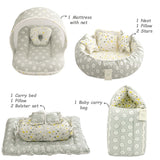 FARETO NEW BORN BABY PREMIUM QUALITY 101 SUMMER & MODERATE COMBO BABY ESSENTIALS ALL IN 1(0-6 MONTHS)