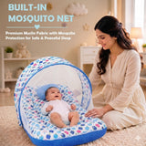 Fareto Combo of Baby Mattress with Net | Sleeping Bag | 4 Pcs Bedding Set(0-6 Months)(F160)