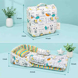 Fareto Baby Travel Friendly for Kids Portable Baby Comfortable Cushioning(0+6 Months)(GOOD NIGHT GREEN)(F381)