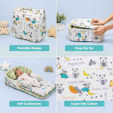 Fareto Baby Travel Friendly for Kids Portable Baby Comfortable Cushioning(0+6 Months)(GOOD NIGHT GREEN)(F381)