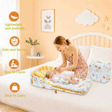 Fareto Baby Travel Friendly for Kids Portable Baby Comfortable Cushioning(0+6 Months)(GOOD NIGHT ORANGE)(F379)