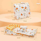 Fareto Baby Travel Friendly for Kids Portable Baby Comfortable Cushioning(0+6 Months)(GOOD NIGHT ORANGE)(F379)