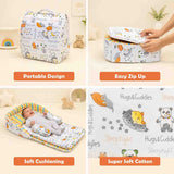 Fareto Baby Travel Friendly for Kids Portable Baby Comfortable Cushioning(0+6 Months)(GOOD NIGHT ORANGE)(F379)