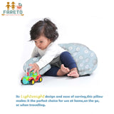 Fareto Baby Feeding Pillow with Detachable Cover Breast Feeding (0-24 Months)(Grey Ship)