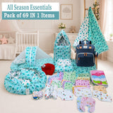 Fareto Premium Quality All New Born Baby Hospital Essentials Pack of 69 (0-6 Months)(F36)