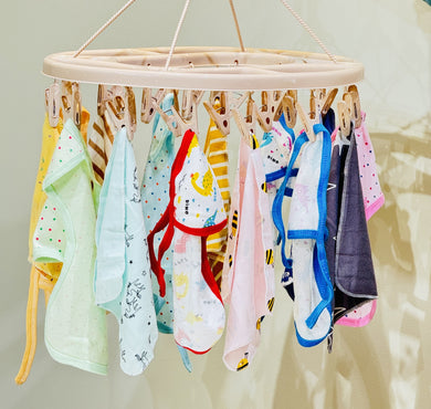 Fareto Premium Quality Portable Baby Essentials Cloths Hanger For | Nappies | Napkins | Dry Hanger (20 Clips)(Pack Of 1)