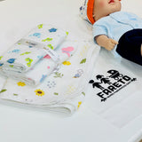 FARETO NEW BORN BABY PURELY MUSLINE DUBLE LAYER BLANKET( PACK OF 1)( SIZE 75CM * 75CM)(0-1 YEAR)