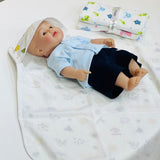 FARETO NEW BORN BABY PURELY MUSLINE DUBLE LAYER BLANKET( PACK OF 1)( SIZE 75CM * 75CM)(0-1 YEAR)