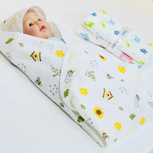 FARETO NEW BORN BABY PURELY MUSLINE DUBLE LAYER BLANKET( PACK OF 1)( SIZE 75CM * 75CM)(0-1 YEAR)