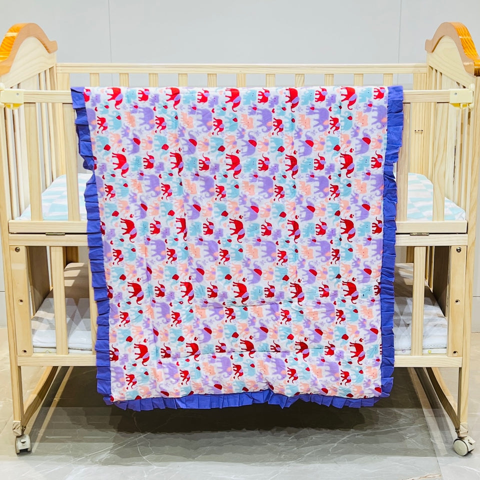 FARETO BABY MALMAL 100% COTTON SUPER SOFT SUMMER BLANKET (SIZE.110* 82)(0-2 YEAR)