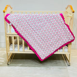 FARETO BABY MALMAL 100% COTTON SUPER SOFT SUMMER BLANKET (SIZE.110* 82)(0-2 YEAR)