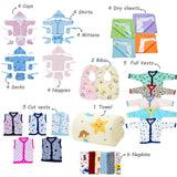 Fareto Premium Newborn Baby Semi-Winter Season Hospital Essentials Combo | 86-in-1 Baby Gift Pack | Maternity Essentials & Bedding Set | 0–6 Months (F370)