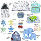 FARETO NEW BORN BABY MONSOON SEASON HOSPITAL ESSENTIALS( 42 in 1)(0-6 Months) (Grey Moon)(F247)