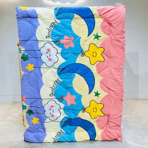 Fareto Baby & Kids Reversible Super Soft Blanket Comforter (Size:136CM*118CM)(0-8 Years)(Moon_Star_Comforter )