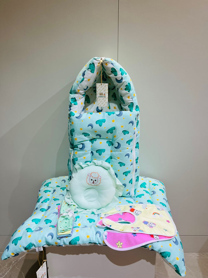 Fareto New Born Baby Winter season hospital essentials pack of 60 items (0-3 months)