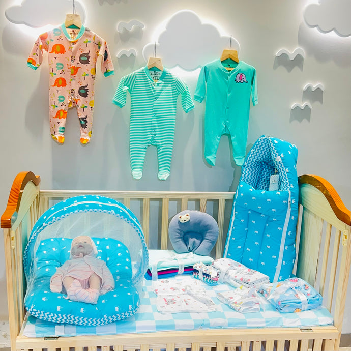Fareto 27 in 1 New Born Baby Complete Items Premium Gift combo(0-6Months)