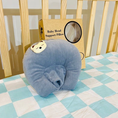 Fareto New Born Baby U-Shaped Super Soft Mustard Pillow(0-3 Months)(L-25CM, B-25CM)