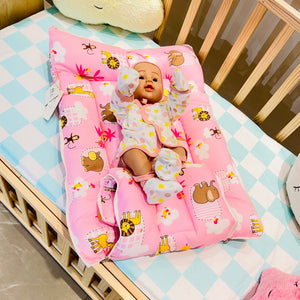 Fareto New Born 100% Cotton Baby 3 in 1 Carry Bag Cum premium Hippo Sleeping Bag (0-6 Months)(L:62*B:38CM)
