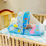 Fareto New Born Baby Premium Quality Mattress With Net,Blue Giffi (0-1 Year)(L:86*B:49CM)(Size-Big)