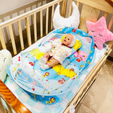 Fareto New Born Baby Premium Quality Mattress With Net,Blue Giffi (0-1 Year)(L:86*B:49CM)(Size-Big)
