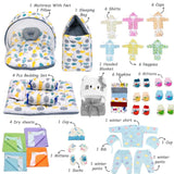 Fareto Baby Semi Winter Essential Combo For New Born | Gift Pack | Baby Products | Maternity Essentials | Bedding Set (50 Items)(0-6 Months)(F787)