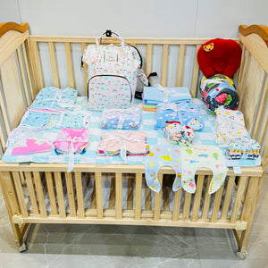 FARETO NEW BORN BABY PREMIUM QUALITY WINTER AND SEMI WINTER SEASON HOSPITAL ESSENTIALS 73 IN 1 (0-6 MONTHS) _ NURSERY BAG