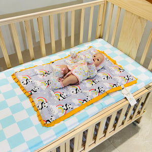 Fareto New Born Baby 100% Cotton Super Soft Malmal Carry Bed Pack of 5(0-3 Months) 77CM*55CM(300 GSM)