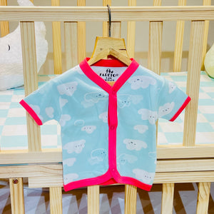 Fareto New Born Baby Summer Wear Front open 5 Cut Vest And 5 Half Sleeves Shirt (Pack of 10)
