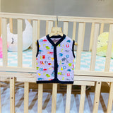 Fareto New Born Baby Summer Wear Front open 5 Cut Vest And 5 Half Sleeves Shirt (Pack of 10)