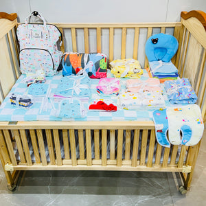 FARETO NEW BORN BABY PREMIUM QUALITY WINTER  AND SEMI WINTER SEASON HOSPITAL ESSENTIALS 73 IN 1 (0-6 MONTHS) _ NURSERY BAG