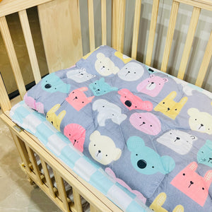 Fareto Baby & Kids Reversible Super Soft Blanket Comforter (Mouse Comforter) ( (Size:136CM*118CM))(0-8 Years)