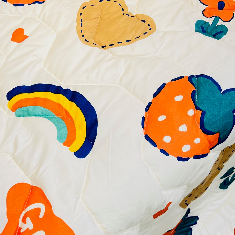 Fareto Baby & Kids Reversible Super Soft Blanket Comforter (Rainbow Comforter) ( (Size:136CM*118CM))(0-8 Years)