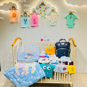 FARETO PREMIUM QUALITY BABY SUMMER ESSENTIALS 80 IN 1 NEW COMBO (0-6MONTHS)