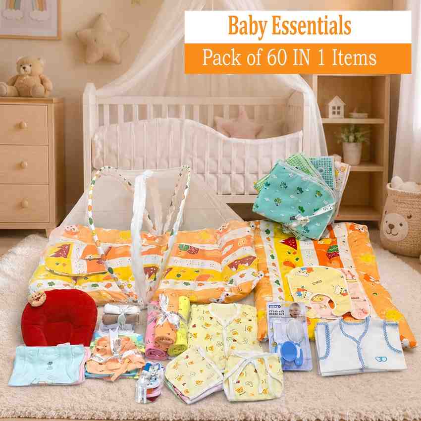 Fareto New Born Baby Summer Essentials 60 in 1 (0-6 Months)(F269)