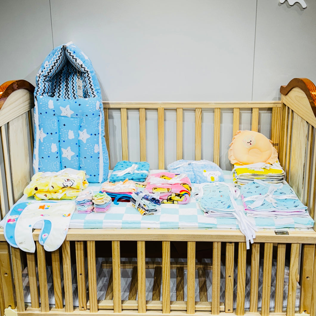 Fareto New born Baby Premium quality Monsoon And Winter Essentials Pack of 61(0-6 Month)(Color and designs may vary)