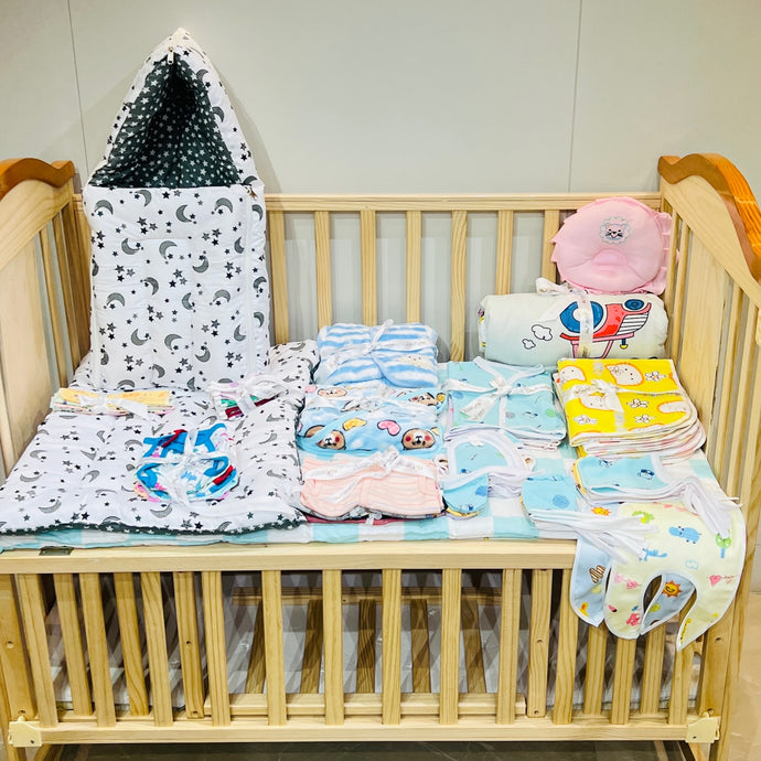 Fareto New Born Baby semi  Monsoon Season Hospital Essentials Pack of 60(0-6Months)