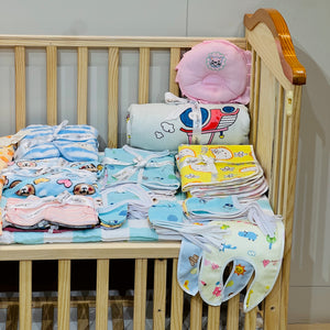 FARETO NEW BORN BABY MONSOON SEASON HOSPITAL ESSENTIALS PACK OF 60 ITEMS (0-6 MONTHS)