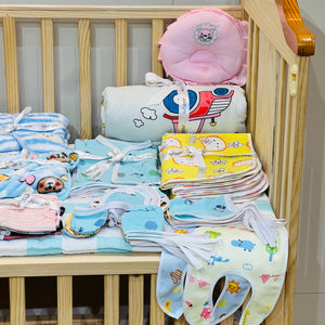 Fareto New Born Baby Monsoon season hospital essentials pack of 60 items (0-6 months)